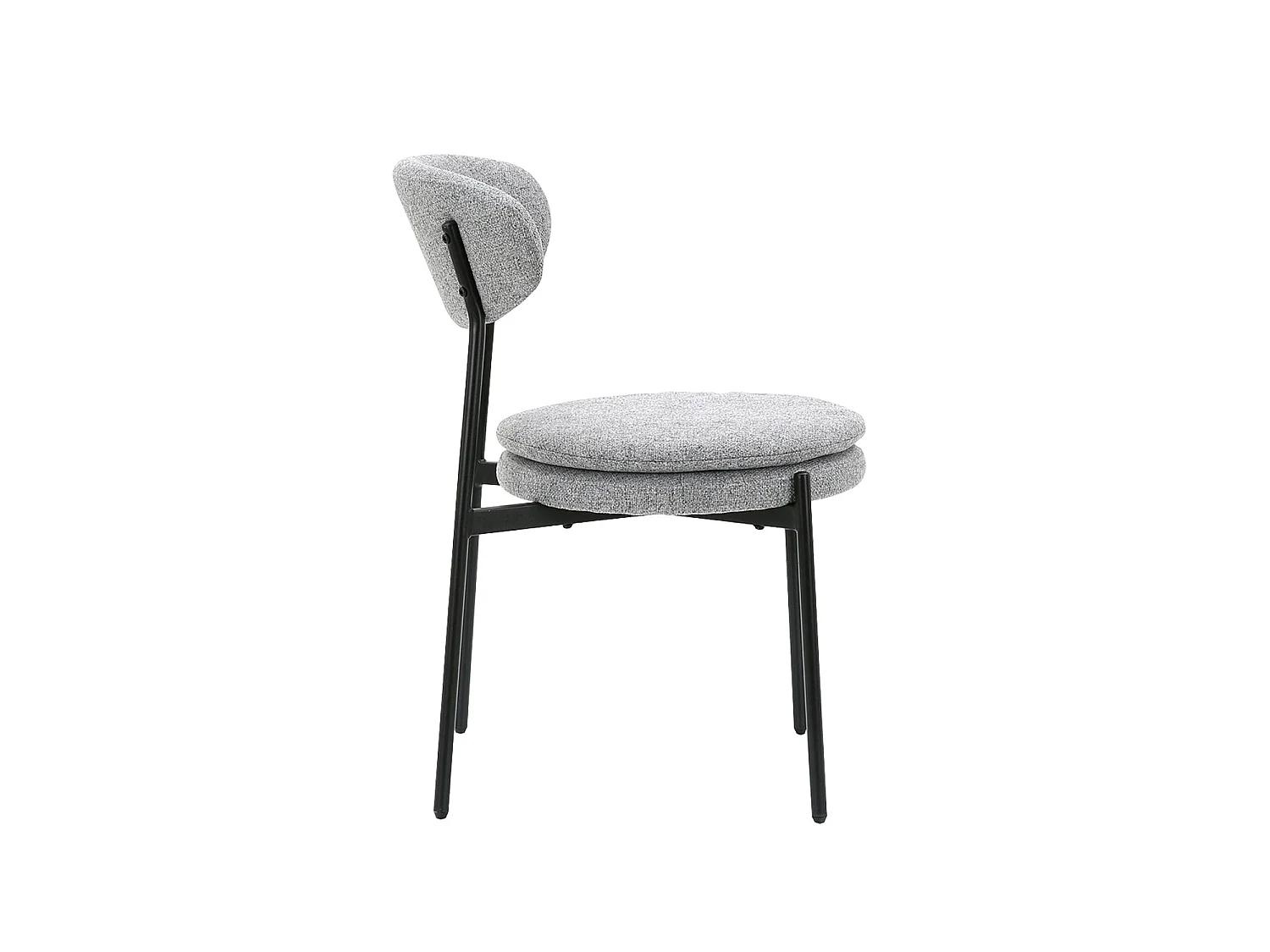 Set de 4 sillas de comedor tapizadas Faith - Color Gris - Homekit