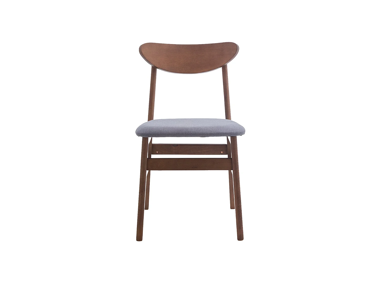 Set de 2 sillas de comedor en madera Tanya - Color Madera oscura y gris oscuro - Homekit