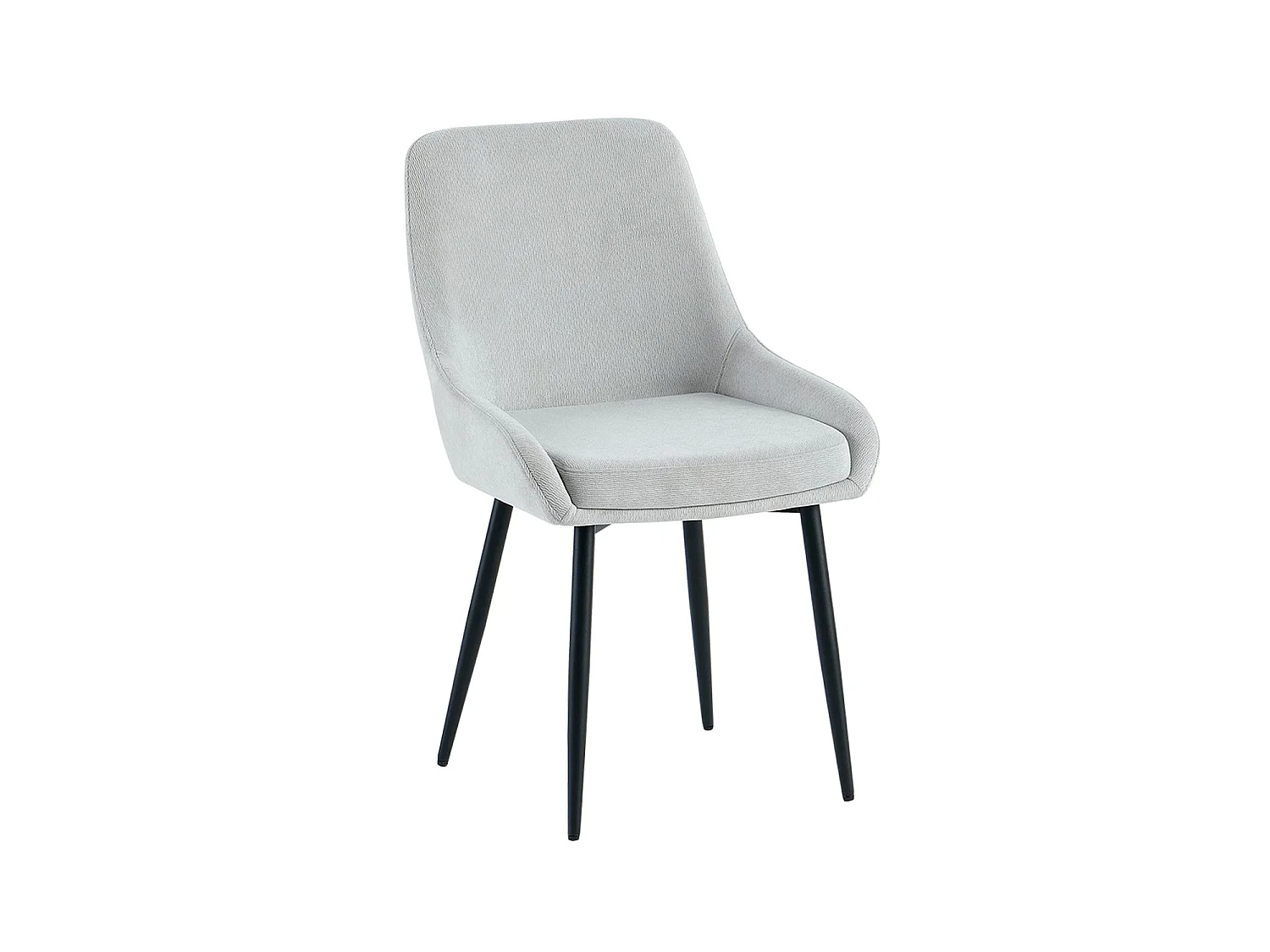 Set de 4 sillas de comedor tapizadas jackie  gris para hogar moderno mueble de almacenaje  - Homekit