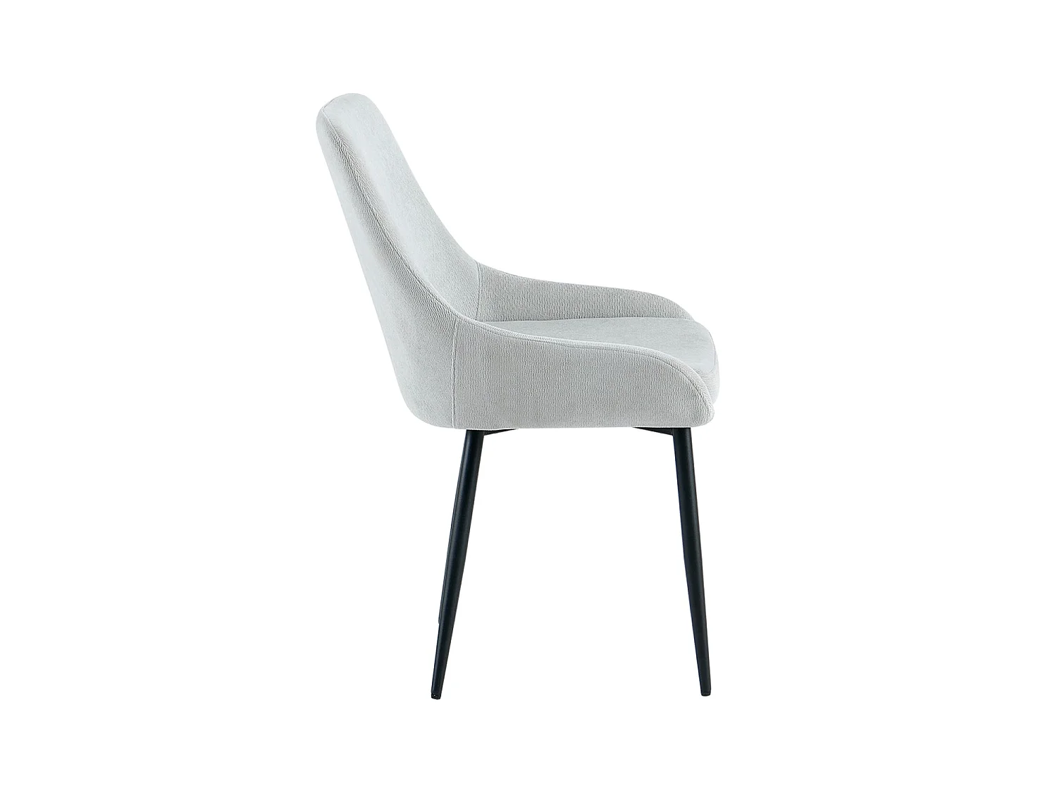 Set de 4 sillas de comedor tapizadas jackie  gris para hogar moderno mueble de almacenaje  - Homekit