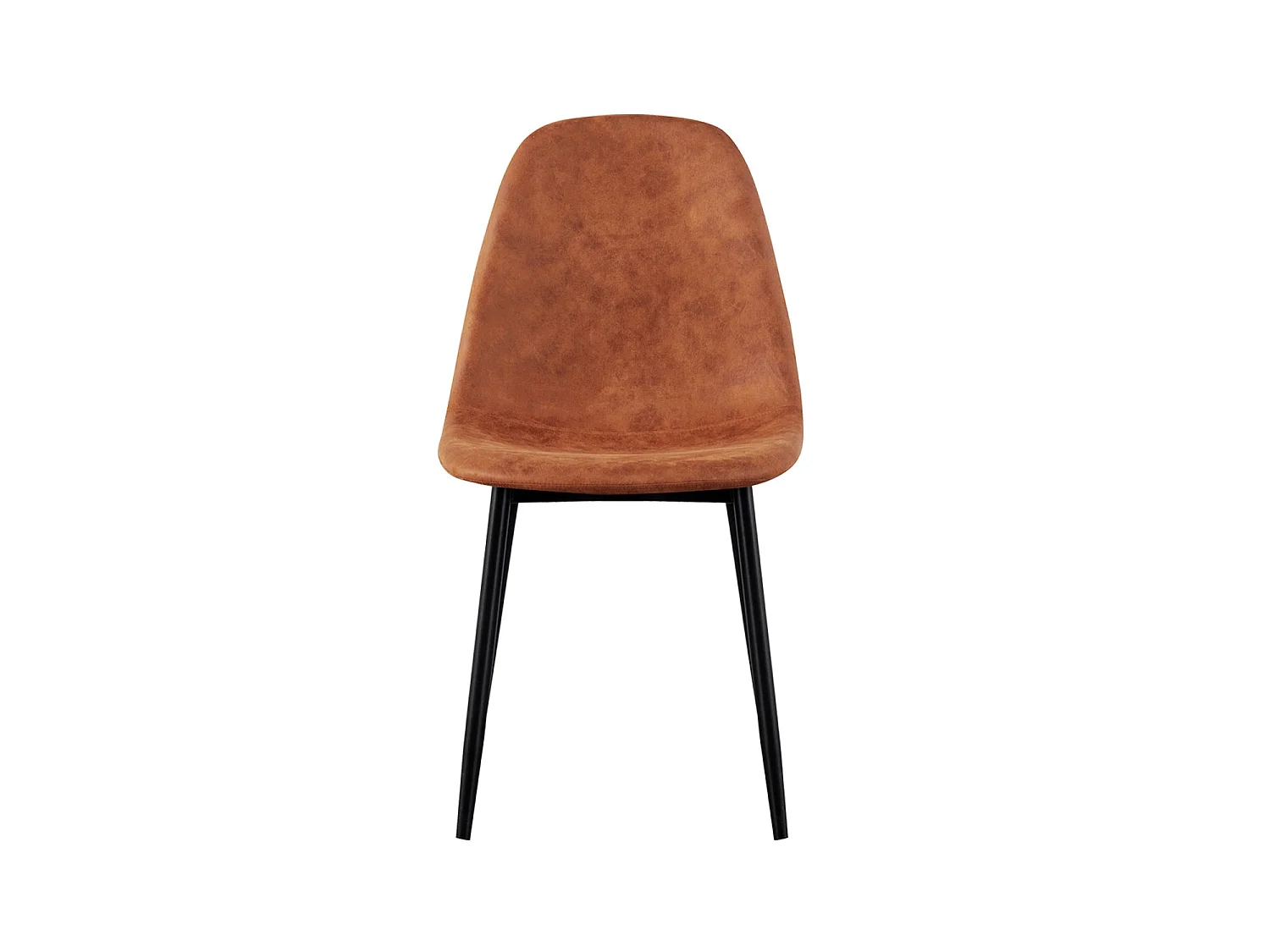 Set de 4 sillas de comedor tapizadas deana marrón  para hogar moderno mueble de almacenaje  - Homekit