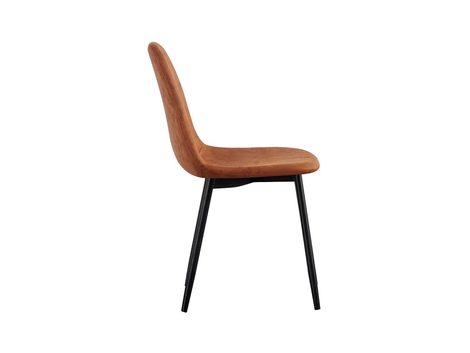 Set de 4 sillas de comedor tapizadas deana marrón  para hogar moderno mueble de almacenaje  - Homekit