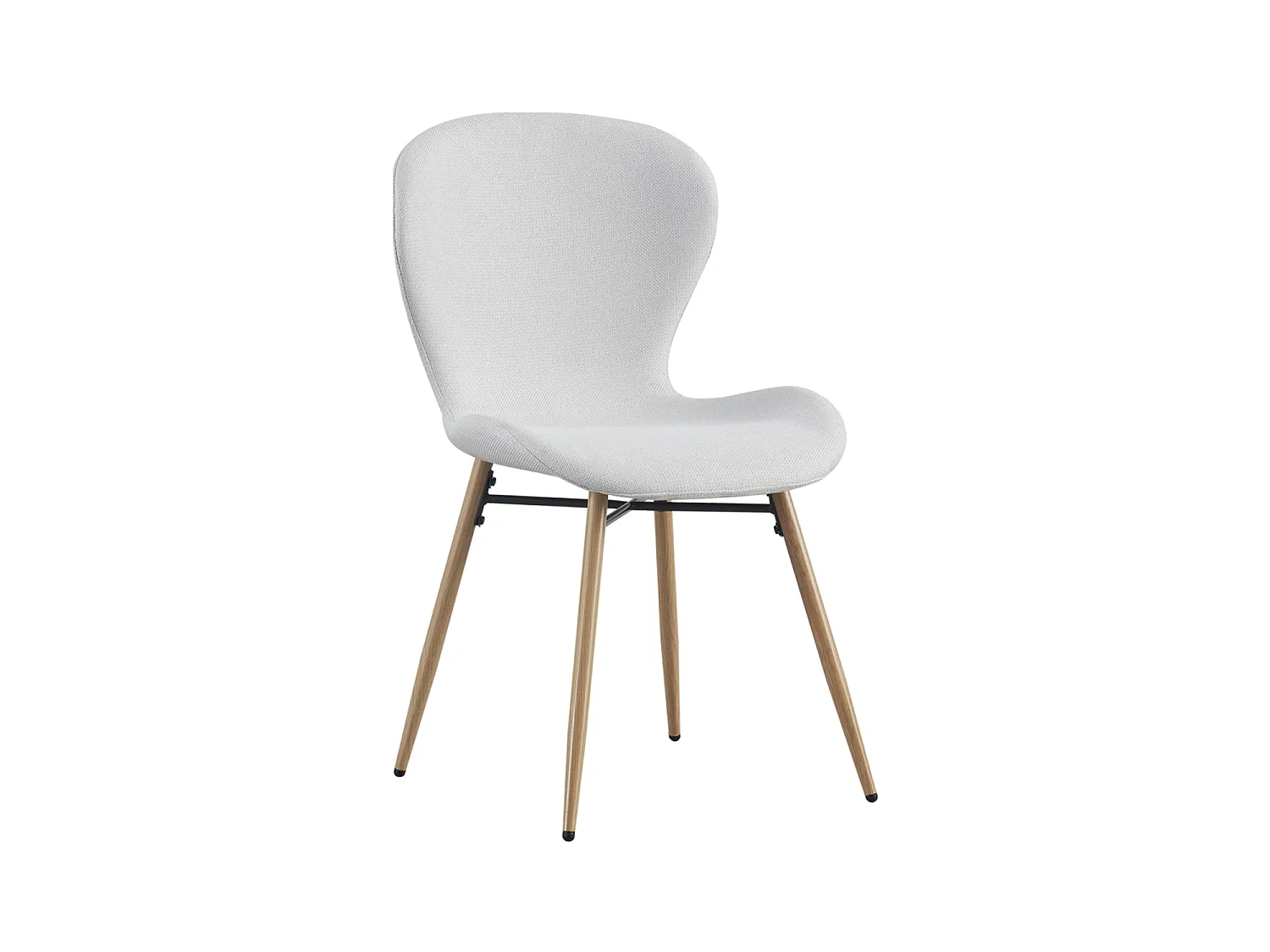 Set de 4 sillas de comedor tapizadas helene claro  gris para hogar moderno mueble de almacenaje  - Homekit