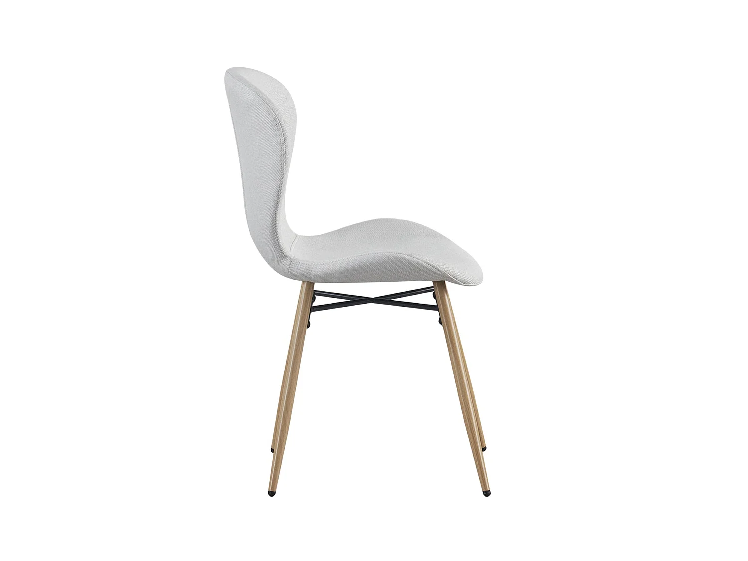 Set de 4 sillas de comedor tapizadas helene claro  gris para hogar moderno mueble de almacenaje  - Homekit