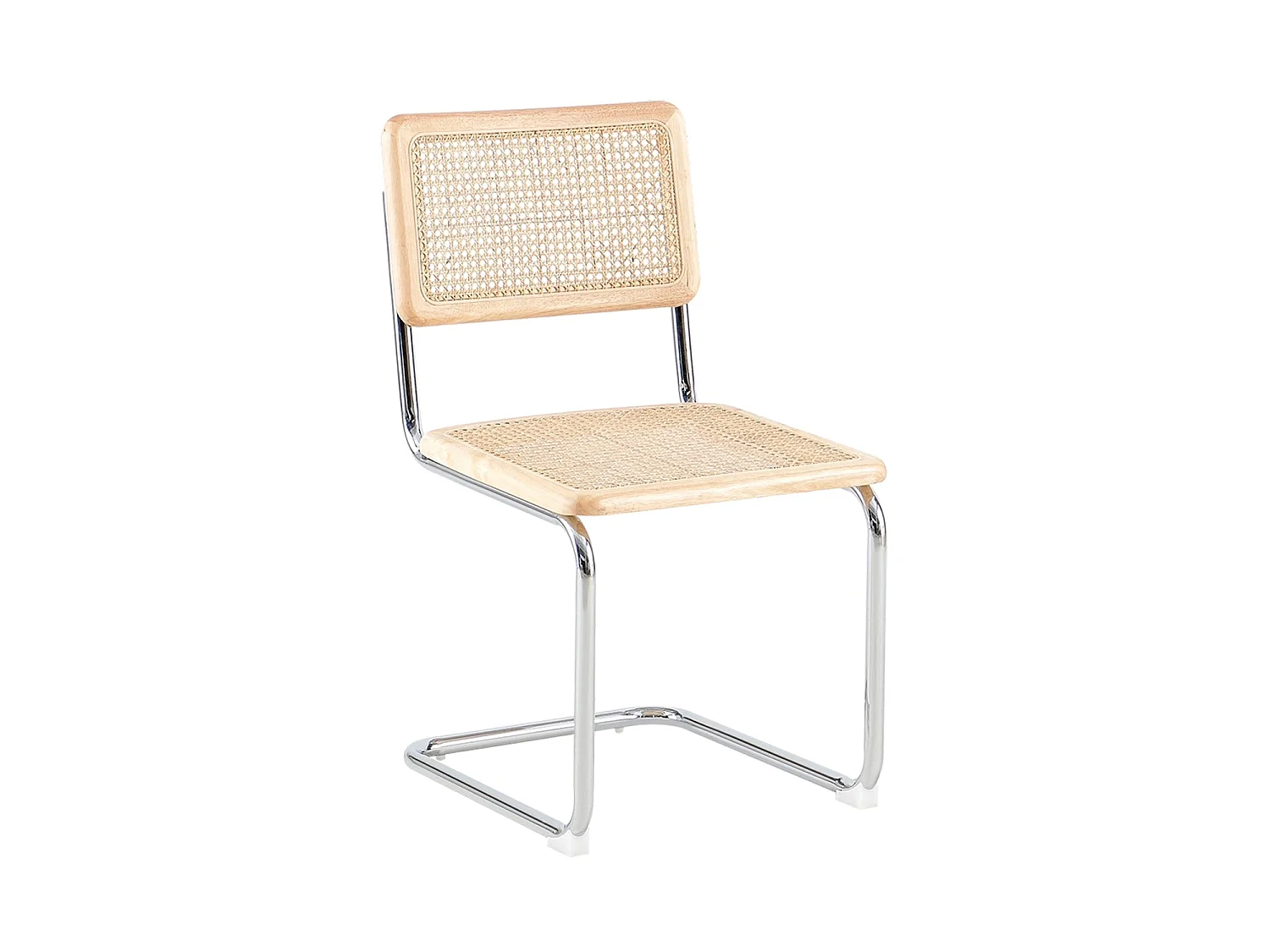 Set de 4 sillas de comedor en ratán karyn  natural y madera para hogar moderno mueble de almacenaje  - Homekit