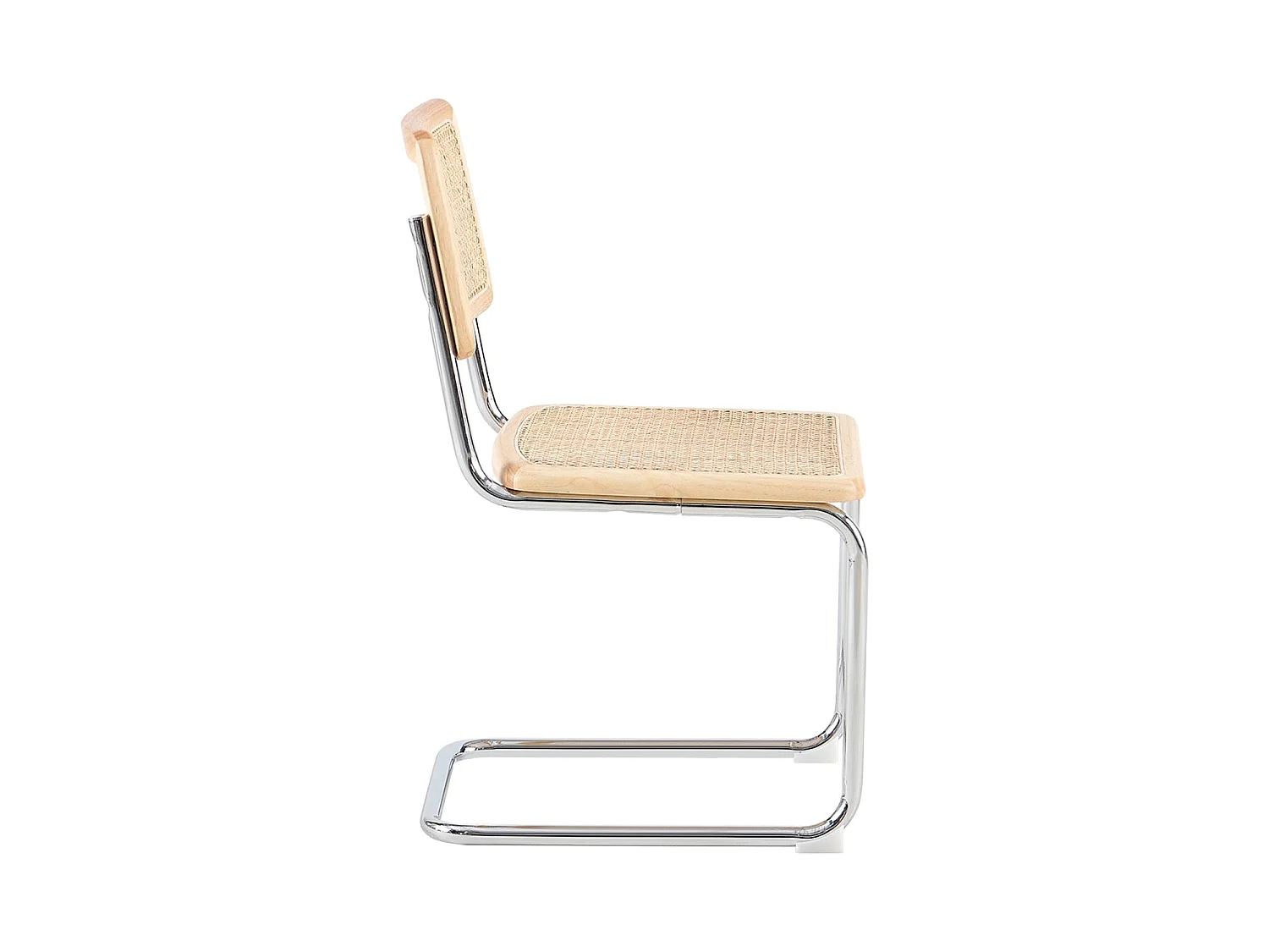Set de 4 sillas de comedor en ratán karyn  natural y madera para hogar moderno mueble de almacenaje  - Homekit