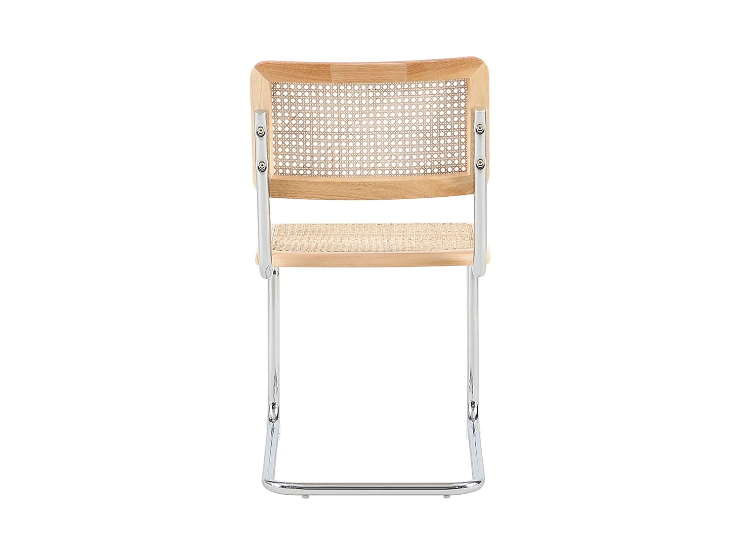 Set de 4 sillas de comedor en ratán karyn  natural y madera para hogar moderno mueble de almacenaje  - Homekit