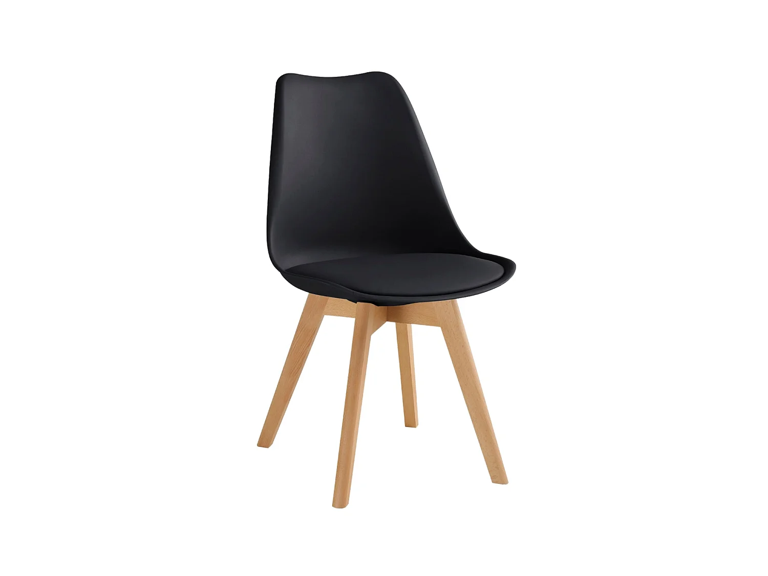 Set de 4 sillas de comedor mavis  negro para hogar moderno mueble de almacenaje  - Homekit
