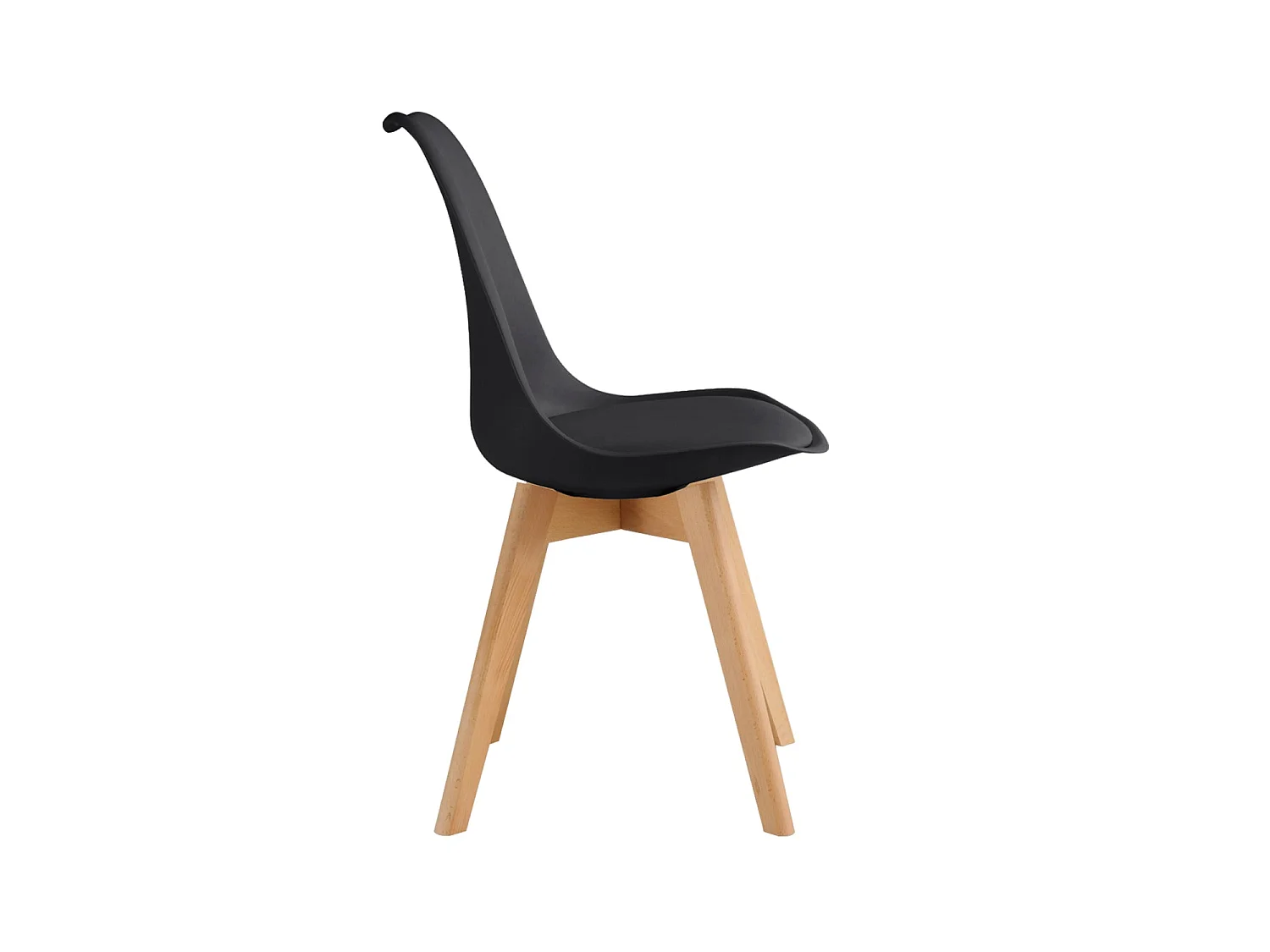 Set de 4 sillas de comedor mavis  negro para hogar moderno mueble de almacenaje  - Homekit
