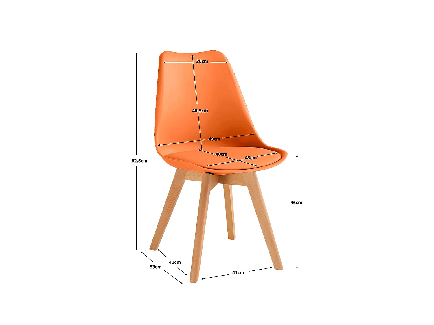 Set de 4 sillas de comedor mavis terracota  para hogar moderno mueble de almacenaje  - Homekit