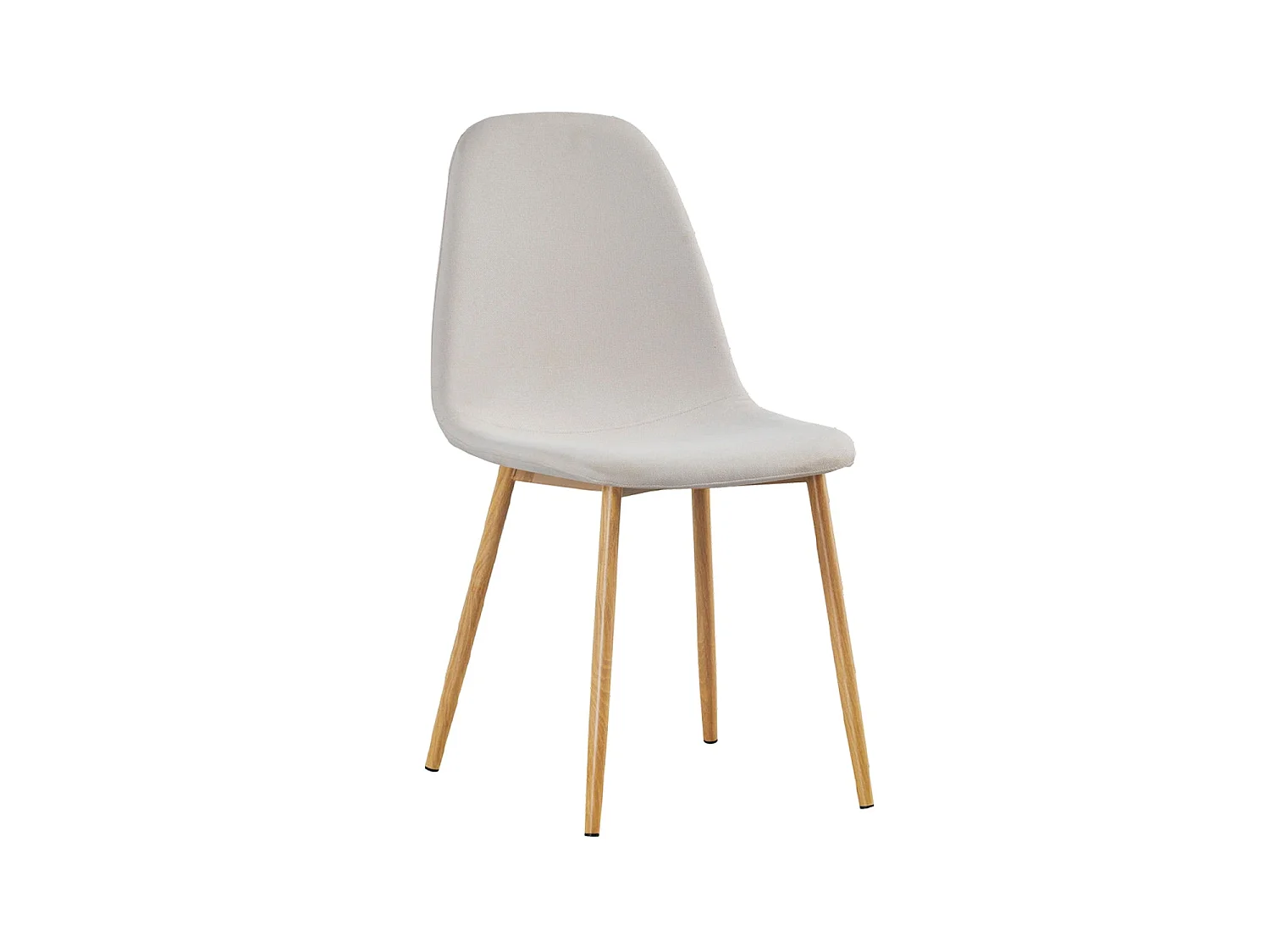 Set de 4 sillas de comedor tapizadas deana  beige para hogar moderno mueble de almacenaje  - Homekit