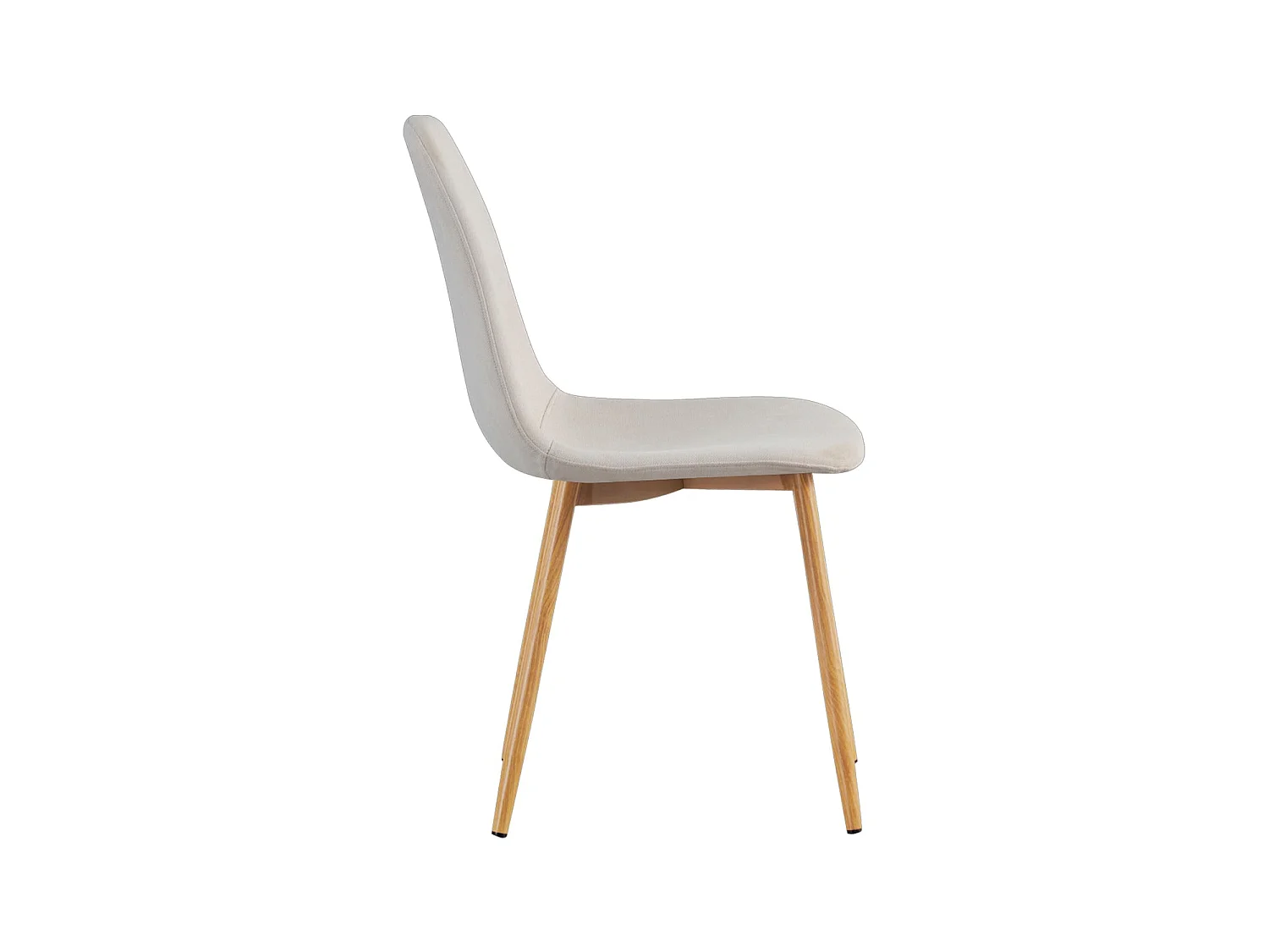 Set de 4 sillas de comedor tapizadas deana  beige para hogar moderno mueble de almacenaje  - Homekit