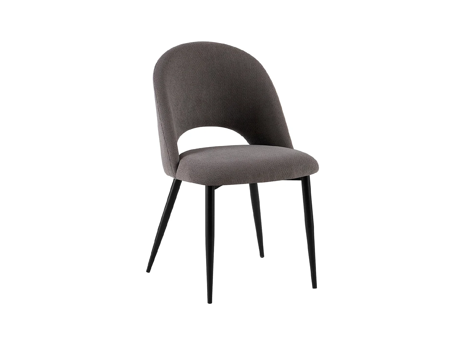 Set de 4 sillas de comedor tapizadas hollie oscuro  gris para hogar moderno mueble de almacenaje  - Homekit