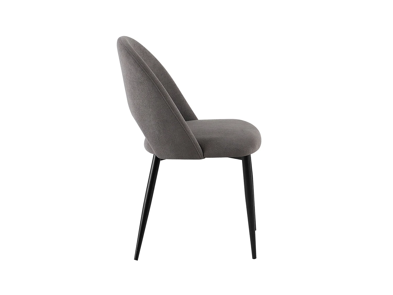 Set de 4 sillas de comedor tapizadas hollie oscuro  gris para hogar moderno mueble de almacenaje  - Homekit