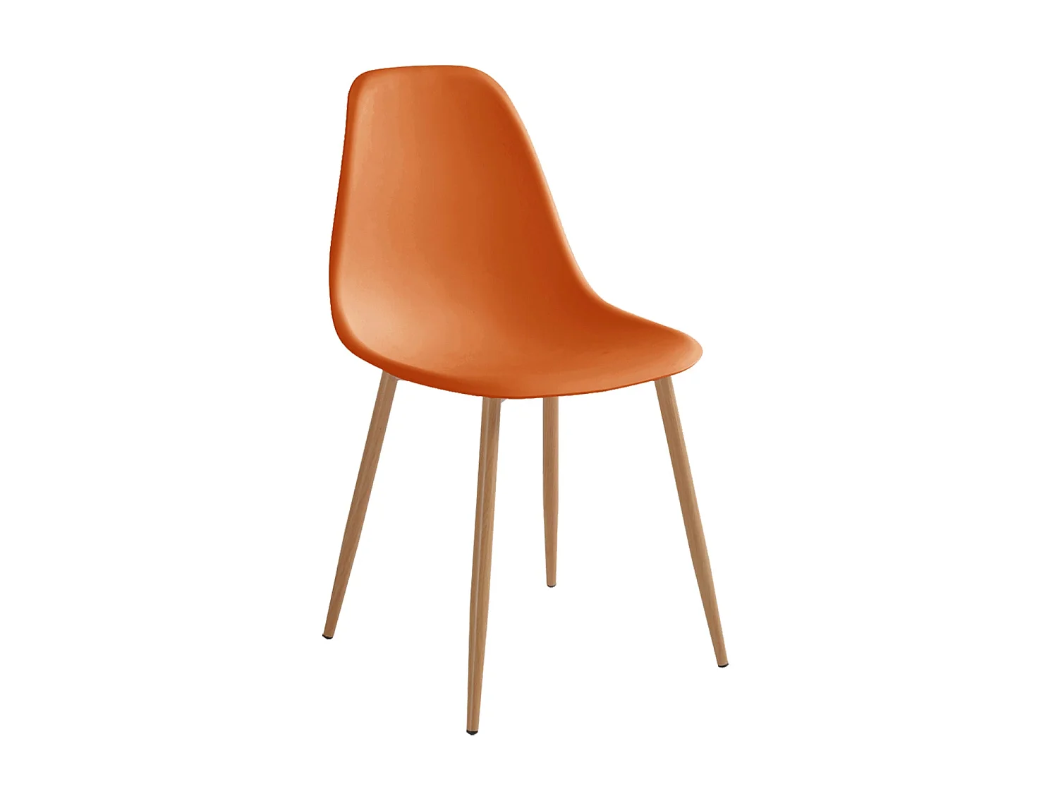 Set de 4 sillas de comedor lena terracota  para hogar moderno mueble de almacenaje  - Homekit