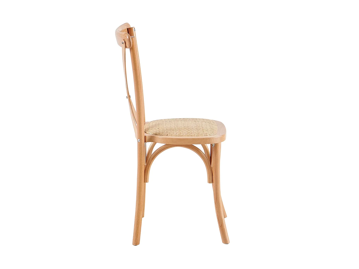 Set de 2 sillas de comedor en cruz  natural y madera para hogar moderno mueble de almacenaje  - Homekit