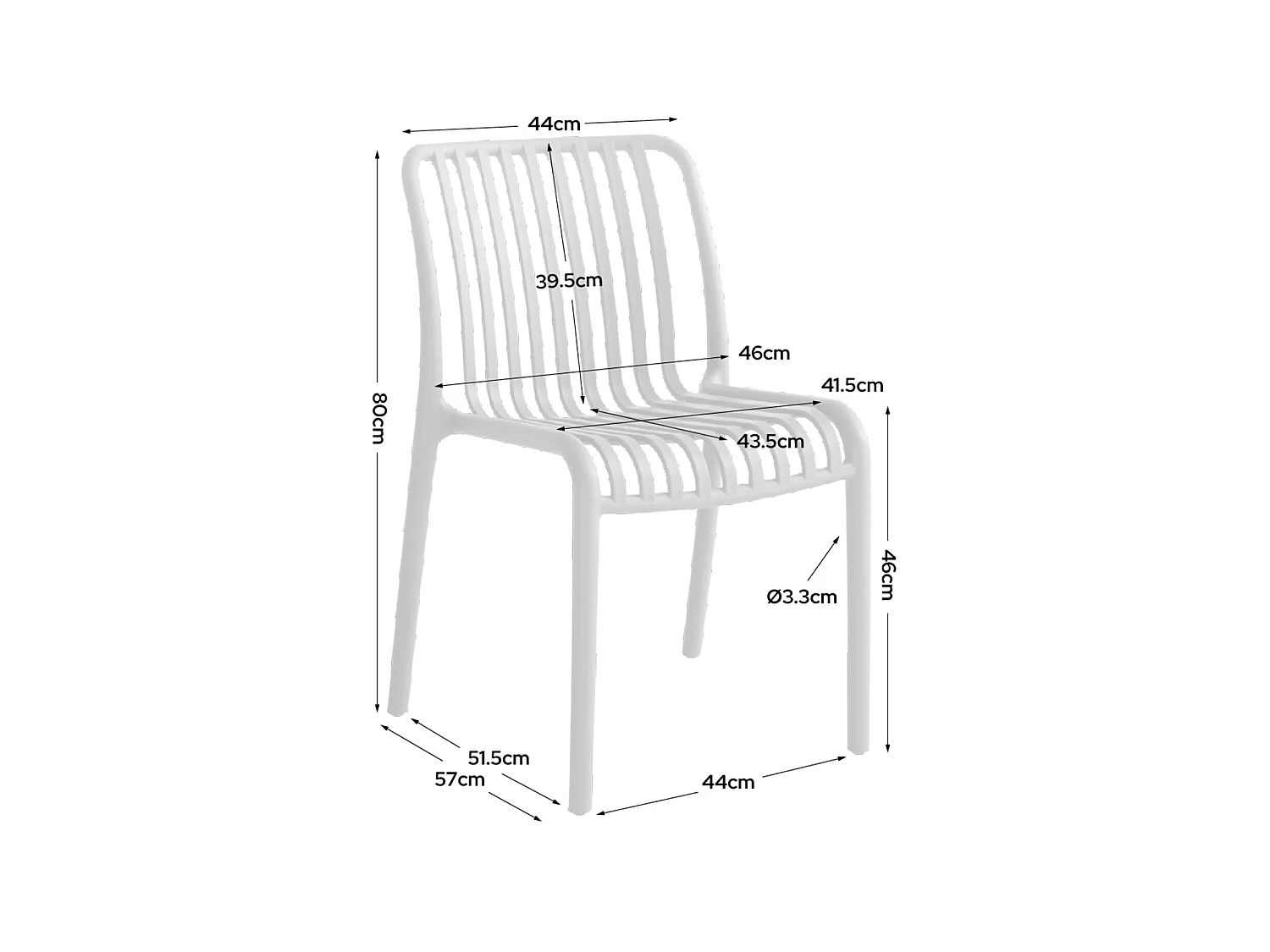 Silla delia  blanco para hogar moderno mueble de almacenaje  - Homekit