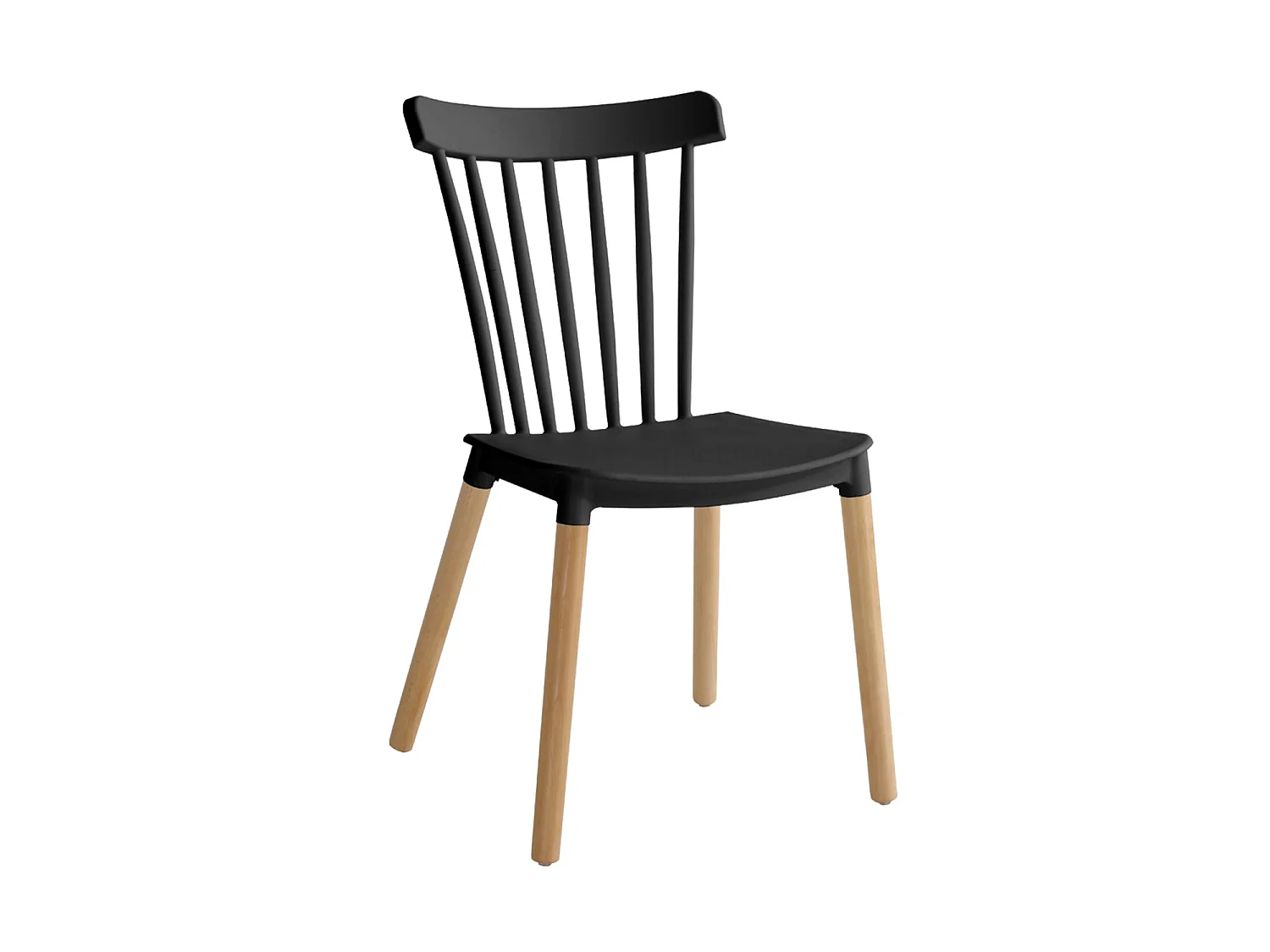 Set de 4 sillas de comedor kaye  negro para hogar moderno mueble de almacenaje  - Homekit