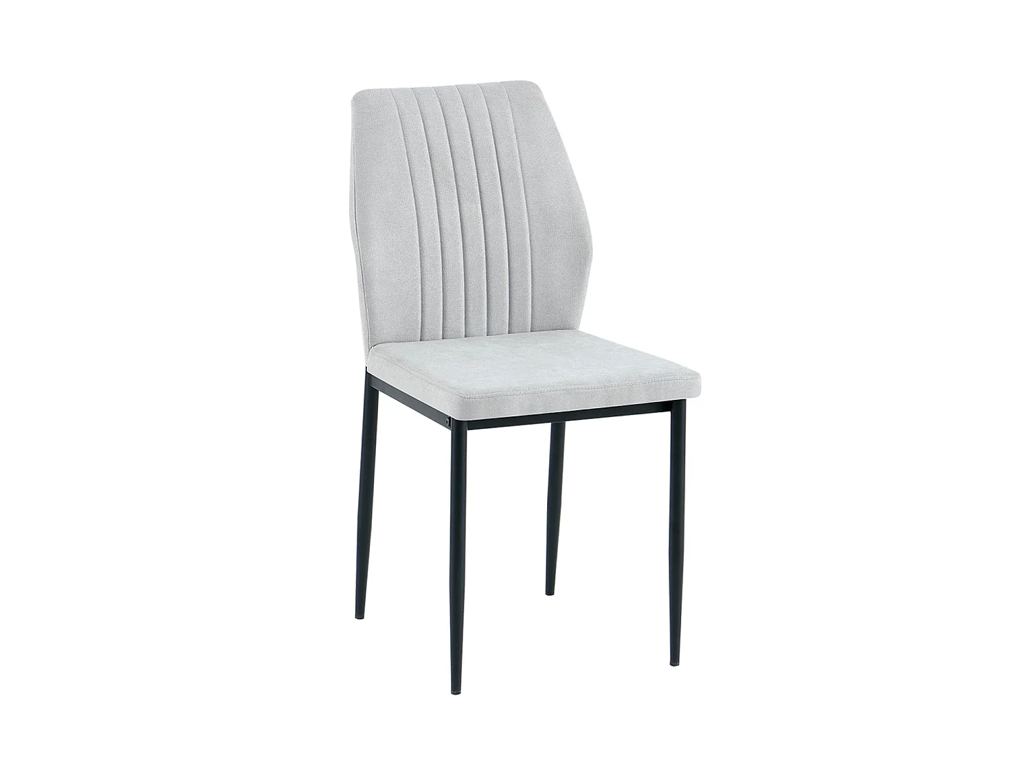 Set de 4 sillas de comedor tapizadas manuela  gris para hogar moderno mueble de almacenaje  - Homekit