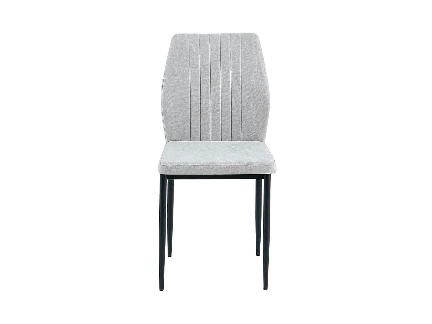 Set de 4 sillas de comedor tapizadas manuela  gris para hogar moderno mueble de almacenaje  - Homekit