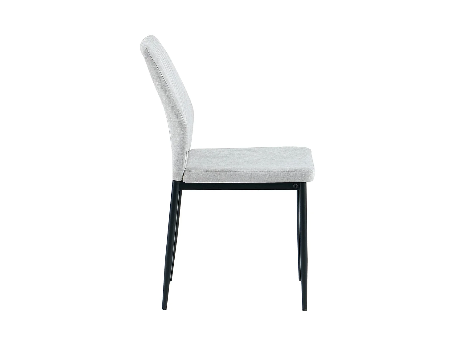 Set de 4 sillas de comedor tapizadas manuela  gris para hogar moderno mueble de almacenaje  - Homekit