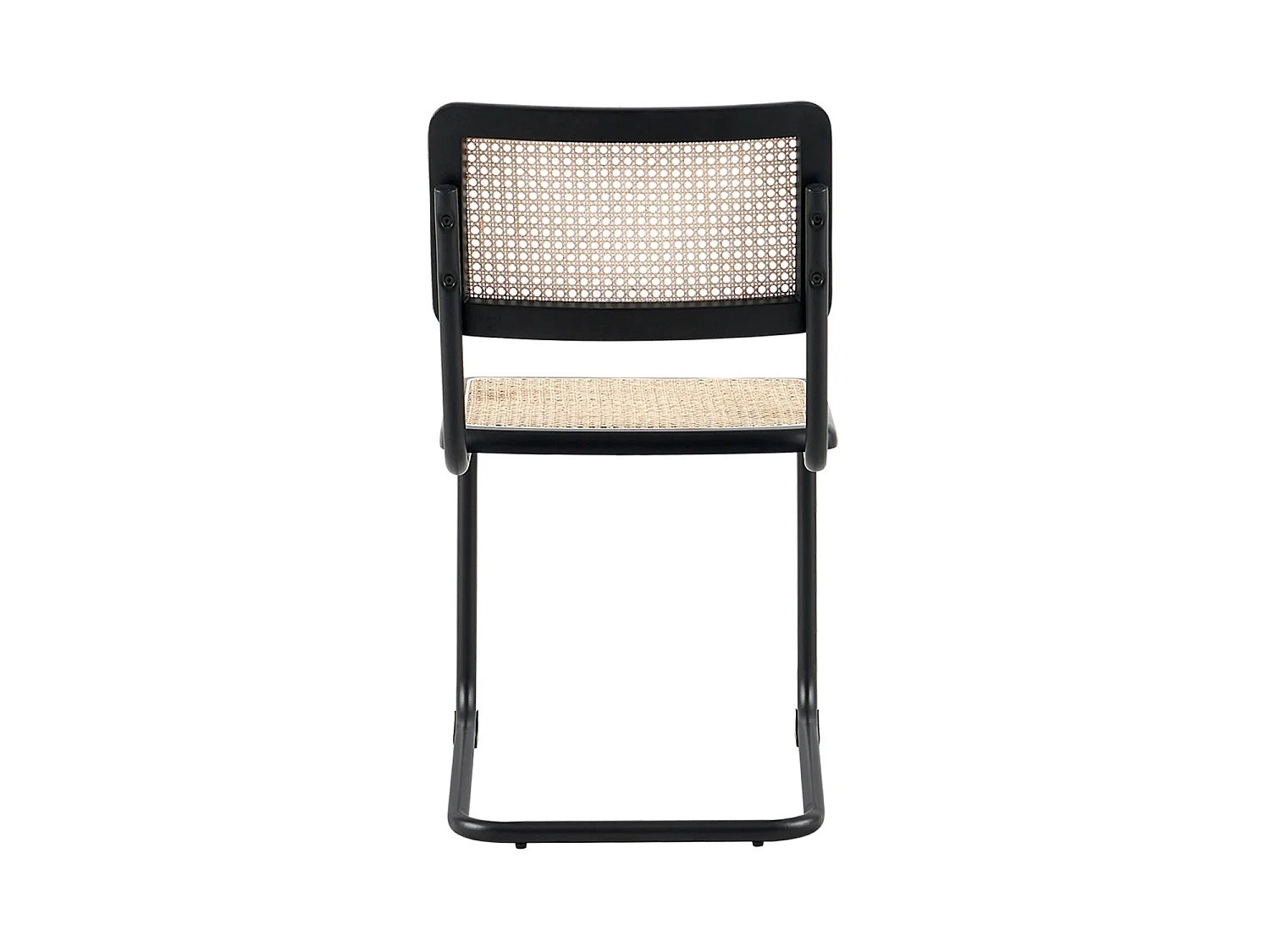 Set de 4 sillas de comedor en ratán karyn  negro para hogar moderno mueble de almacenaje  - Homekit
