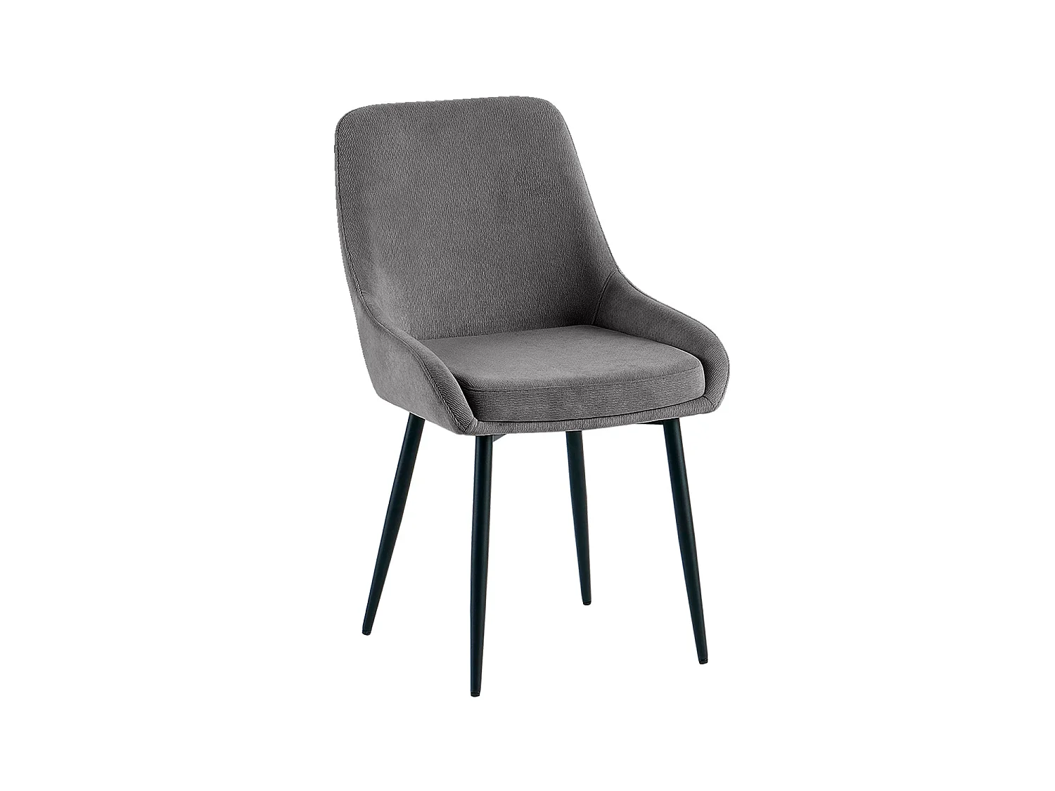 Set de 4 sillas de comedor tapizadas jackie oscuro  gris para hogar moderno mueble de almacenaje  - Homekit