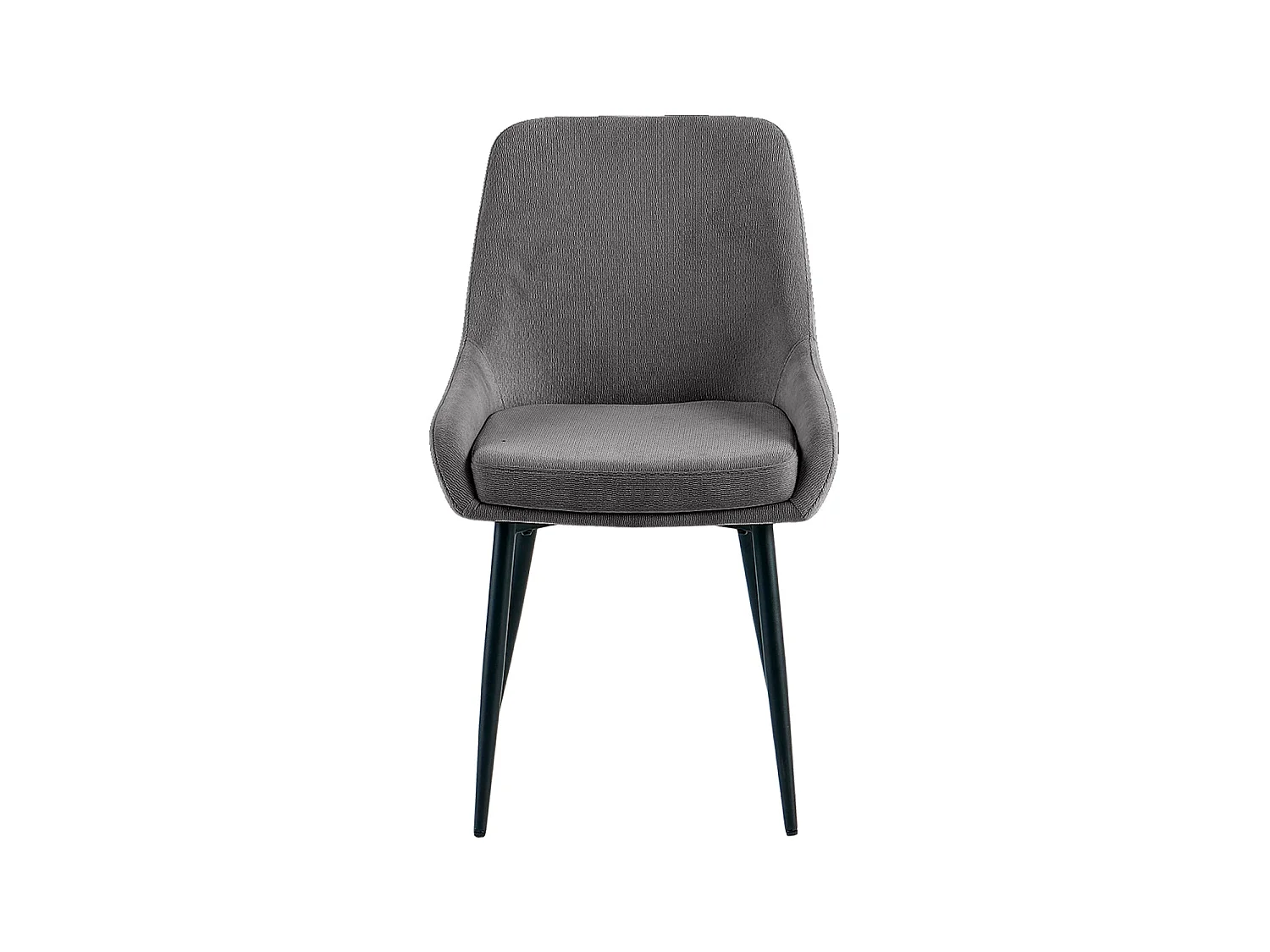 Set de 4 sillas de comedor tapizadas jackie oscuro  gris para hogar moderno mueble de almacenaje  - Homekit