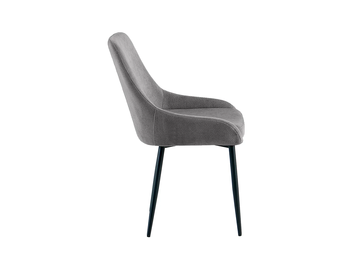 Set de 4 sillas de comedor tapizadas jackie oscuro  gris para hogar moderno mueble de almacenaje  - Homekit
