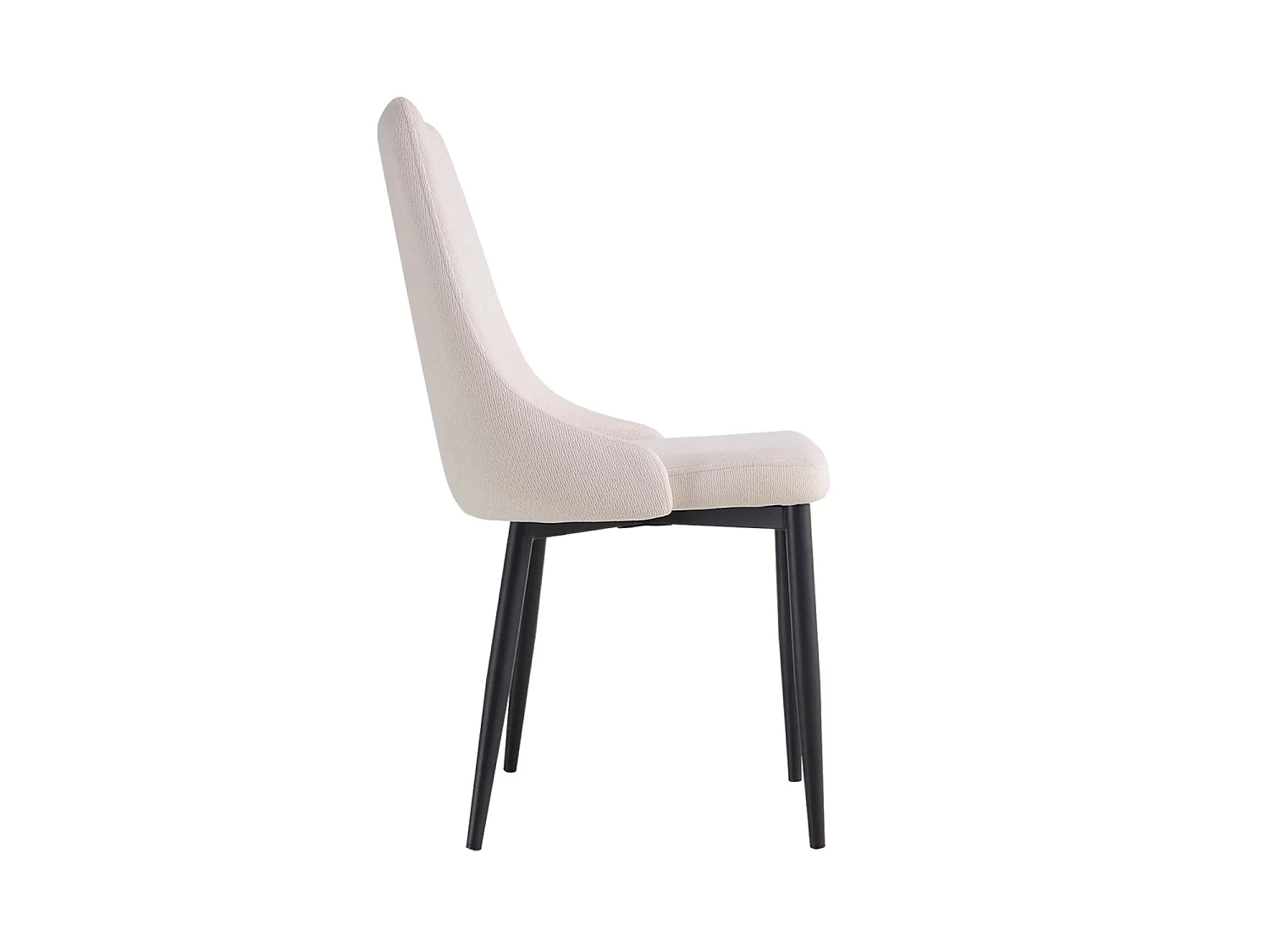 Set de 4 sillas de comedor tapizadas agnes  beige para hogar moderno mueble de almacenaje  - Homekit