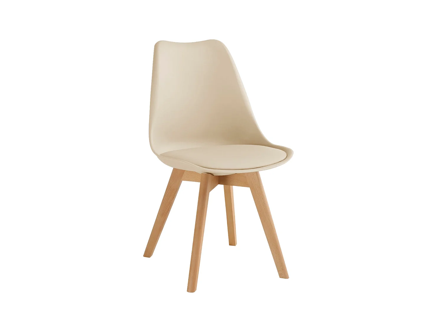 Set de 4 sillas de comedor mavis  beige para hogar moderno mueble de almacenaje  - Homekit