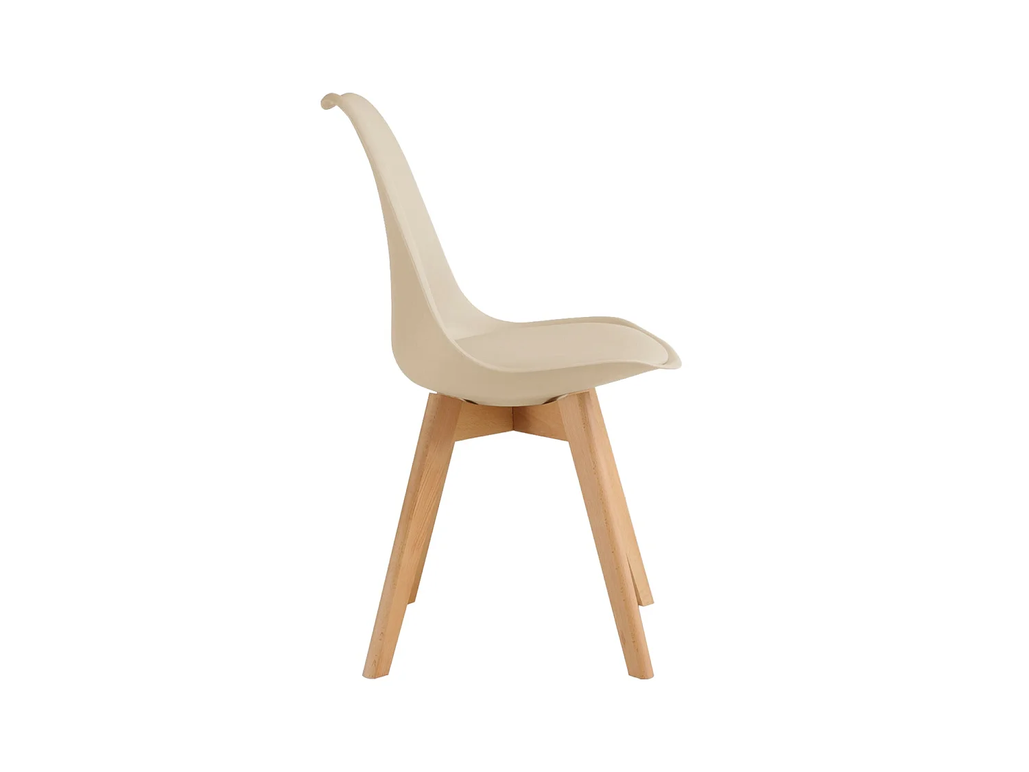 Set de 4 sillas de comedor mavis  beige para hogar moderno mueble de almacenaje  - Homekit