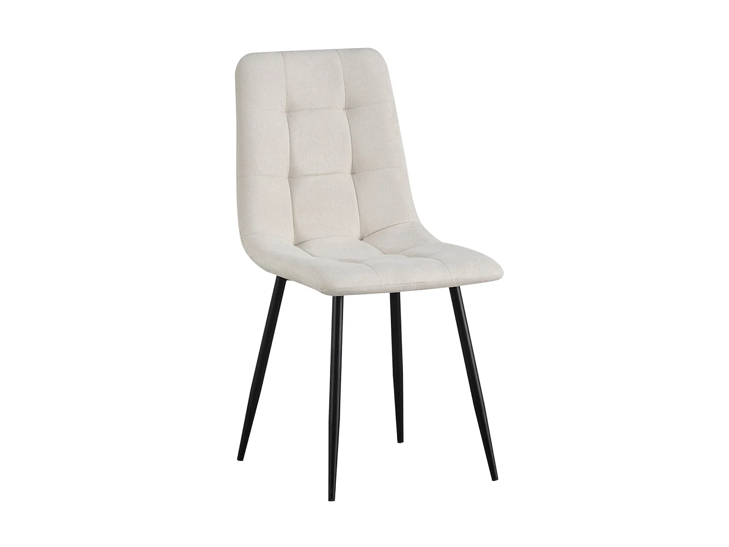 Set de 4 sillas de comedor tapizadas shanna  beige para hogar moderno mueble de almacenaje  - Homekit