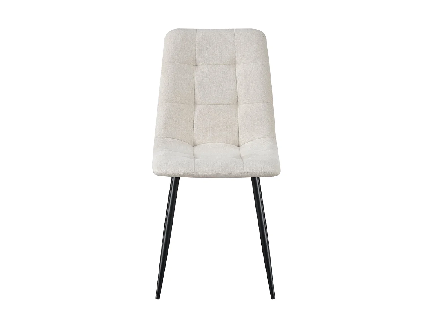 Set de 4 sillas de comedor tapizadas shanna  beige para hogar moderno mueble de almacenaje  - Homekit
