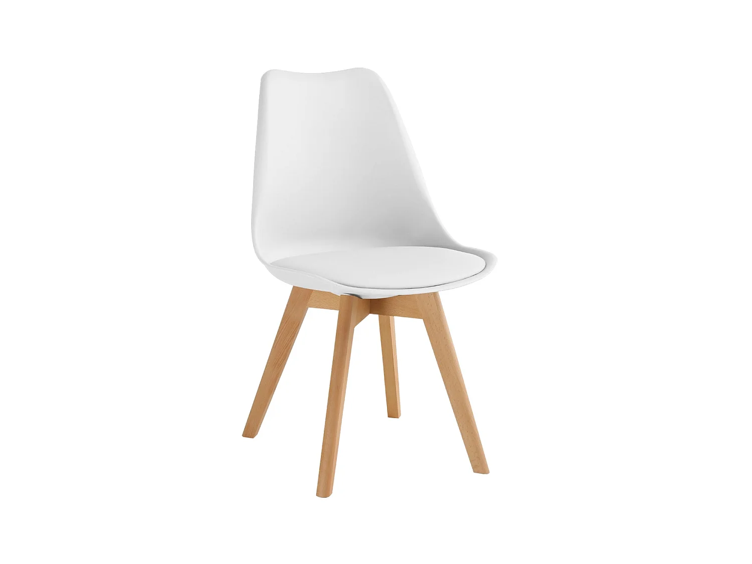 Set de 4 sillas de comedor mavis  blanco para hogar moderno mueble de almacenaje  - Homekit