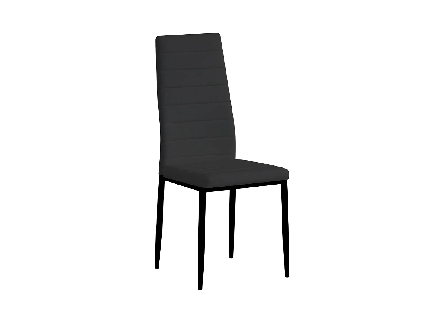 Set de 4 sillas de comedor tapizadas corina  negro para hogar moderno mueble de almacenaje  - Homekit