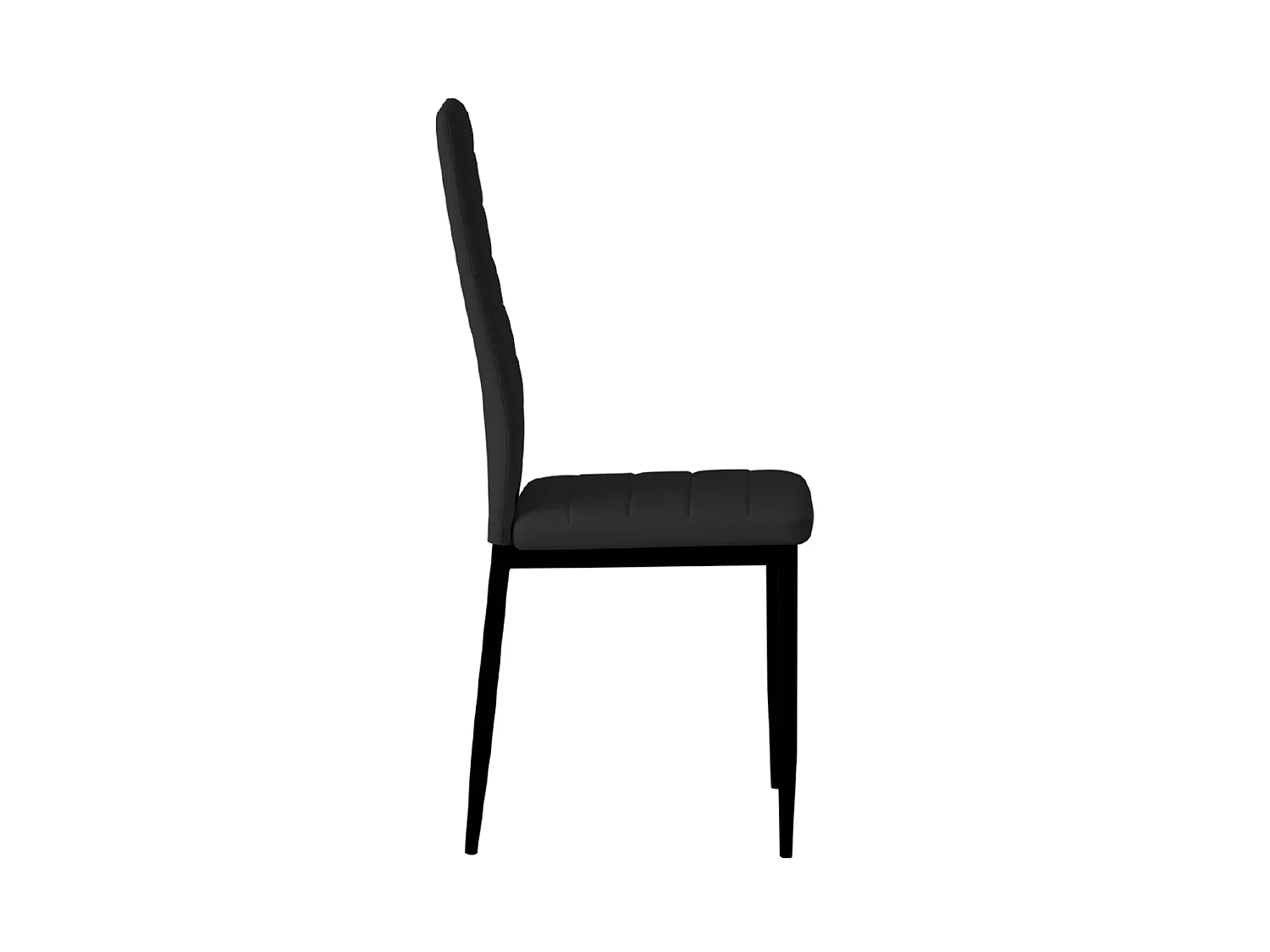 Set de 4 sillas de comedor tapizadas corina  negro para hogar moderno mueble de almacenaje  - Homekit