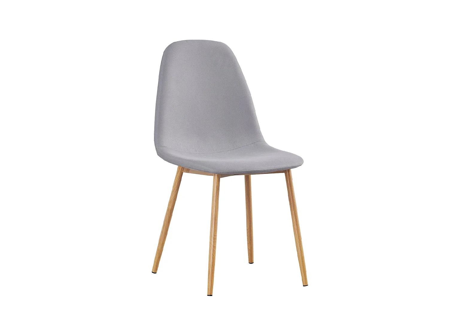 Set de 4 sillas de comedor tapizadas deana  gris para hogar moderno mueble de almacenaje  - Homekit