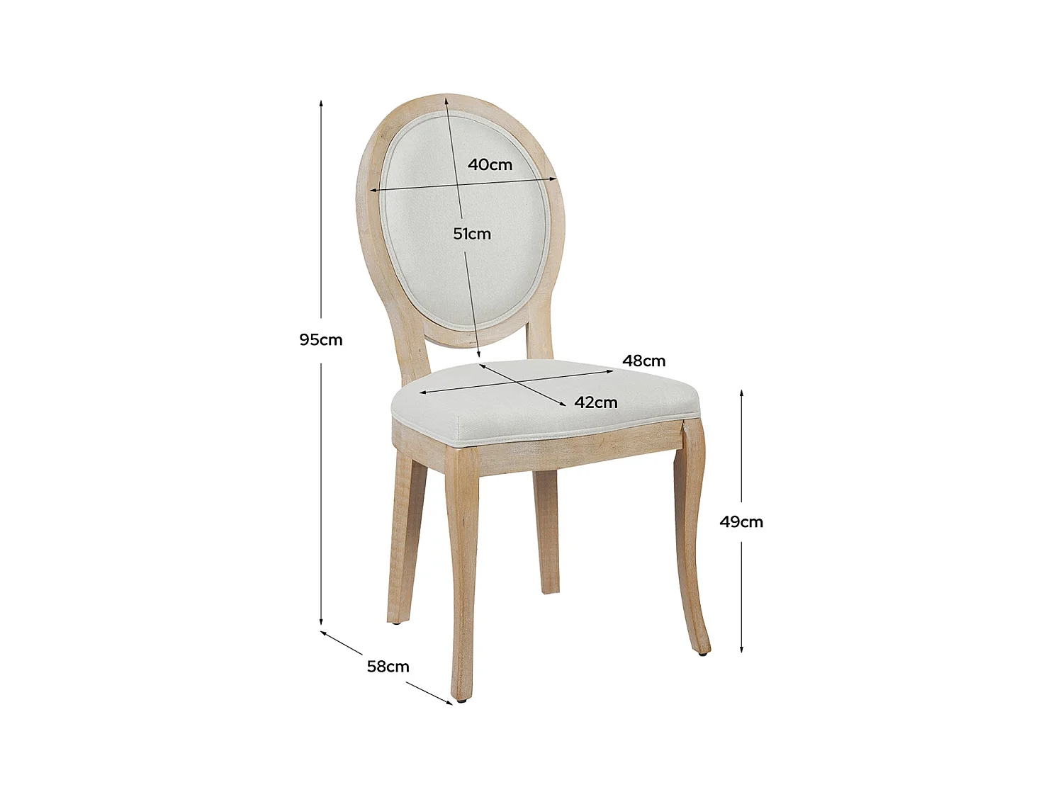 Set de 2 sillas de comedor tapizadas lizzie  beige para hogar moderno mueble de almacenaje  - Homekit