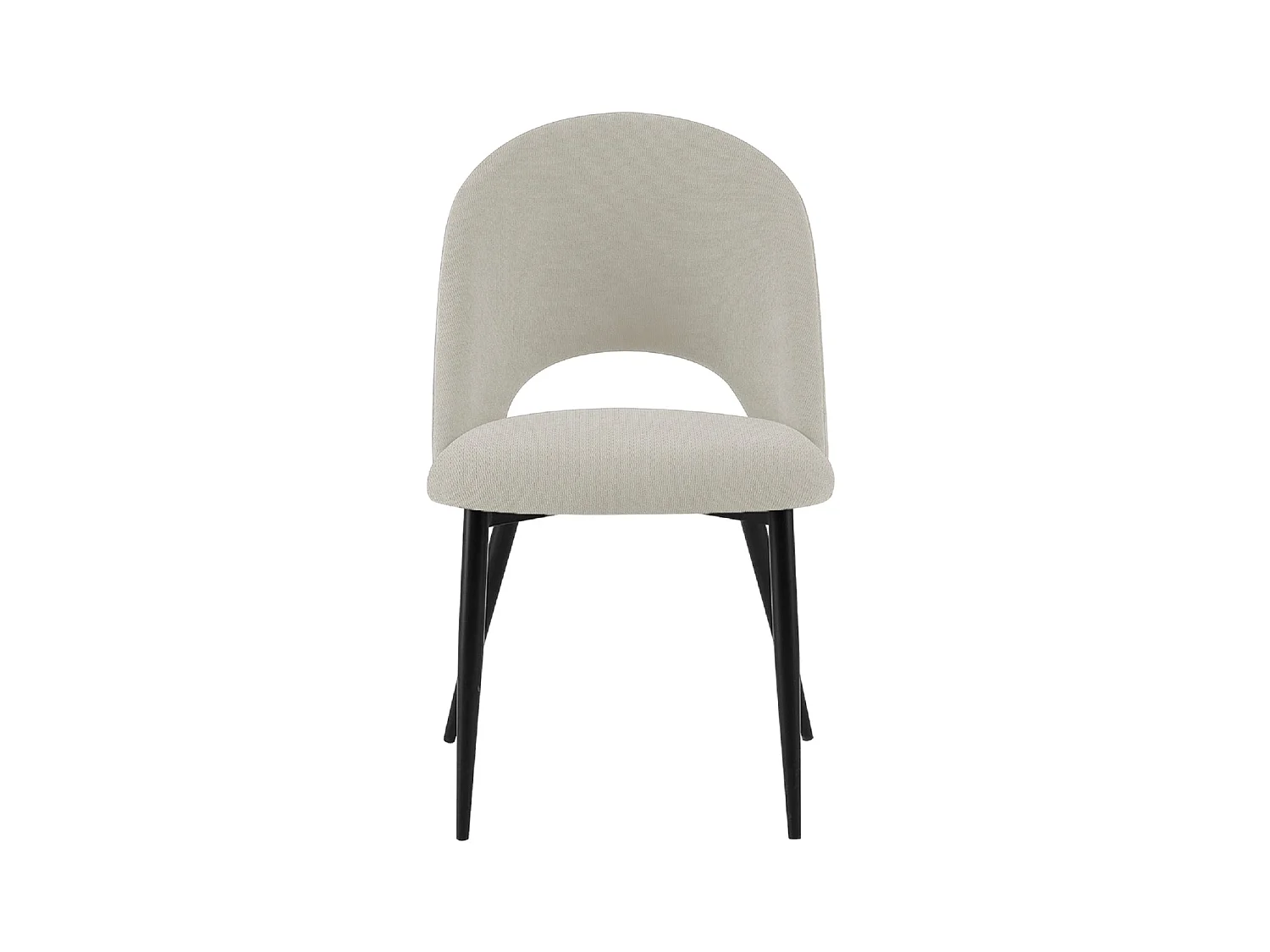 Set de 4 sillas de comedor tapizadas hollie beige para hogar moderno mueble de almacenaje  - Homekit