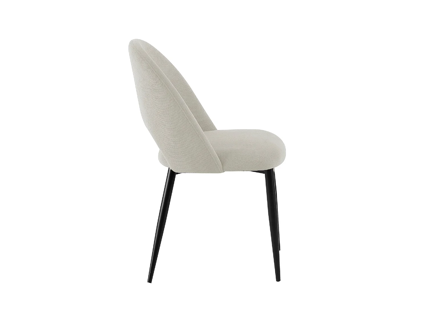 Set de 4 sillas de comedor tapizadas hollie beige para hogar moderno mueble de almacenaje  - Homekit