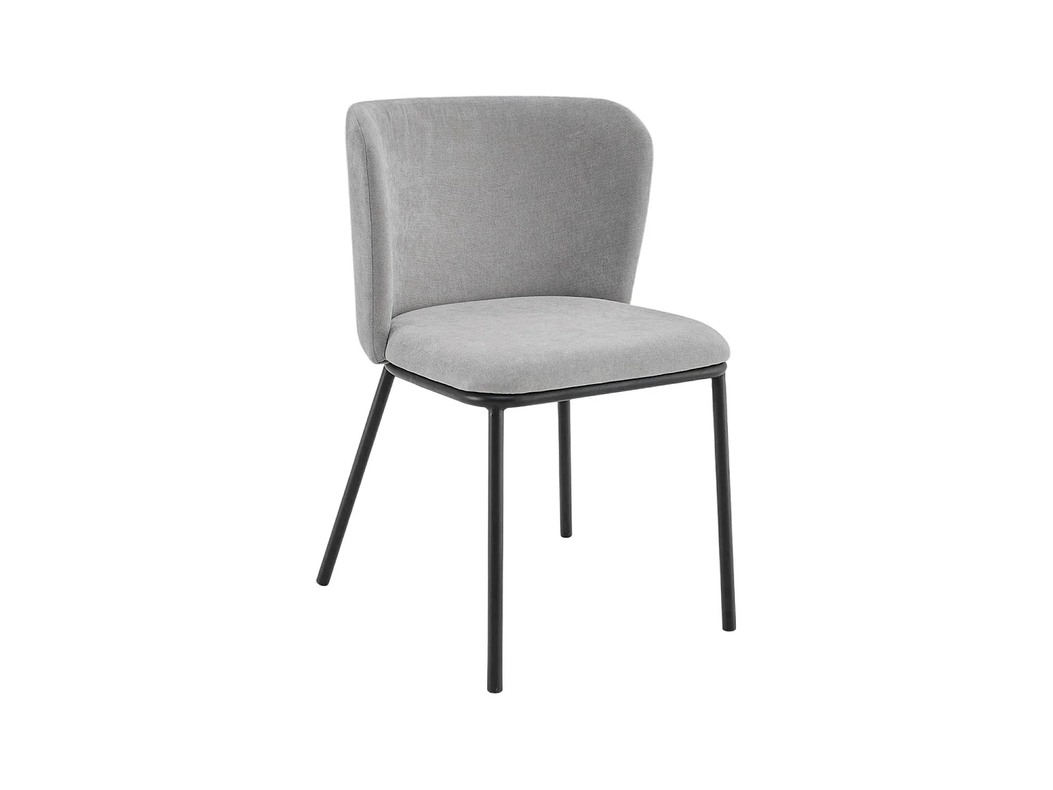 Set de 2 sillas de comedor tapizadas glenna  gris para hogar moderno mueble de almacenaje  - Homekit