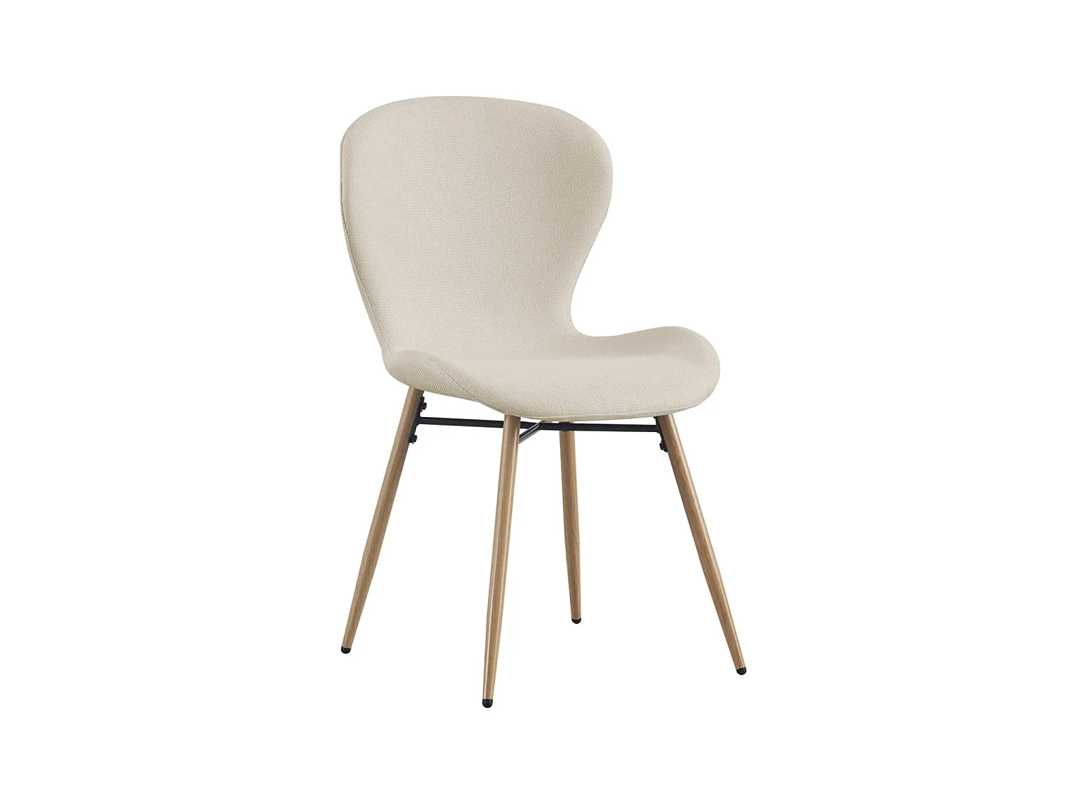 Set de 4 sillas de comedor tapizadas helene  beige para hogar moderno mueble de almacenaje  - Homekit