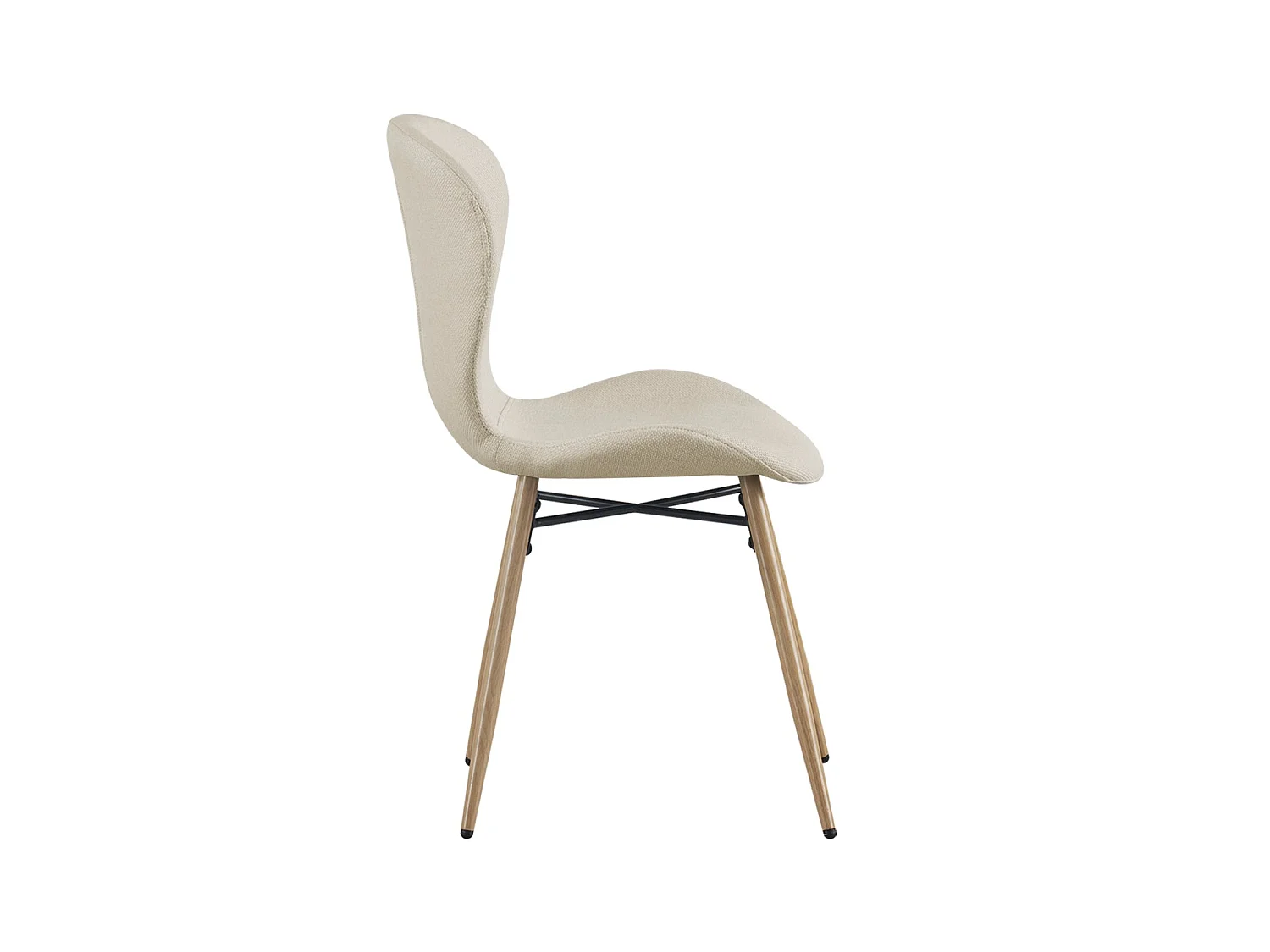 Set de 4 sillas de comedor tapizadas helene  beige para hogar moderno mueble de almacenaje  - Homekit