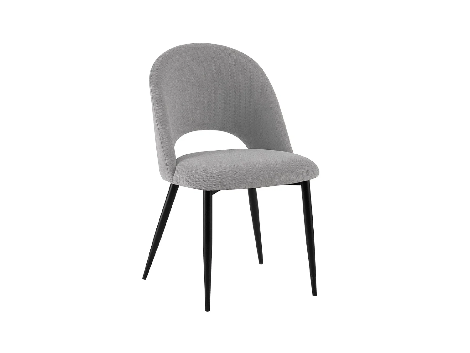 Set de 4 sillas de comedor tapizadas hollie  gris para hogar moderno mueble de almacenaje  - Homekit