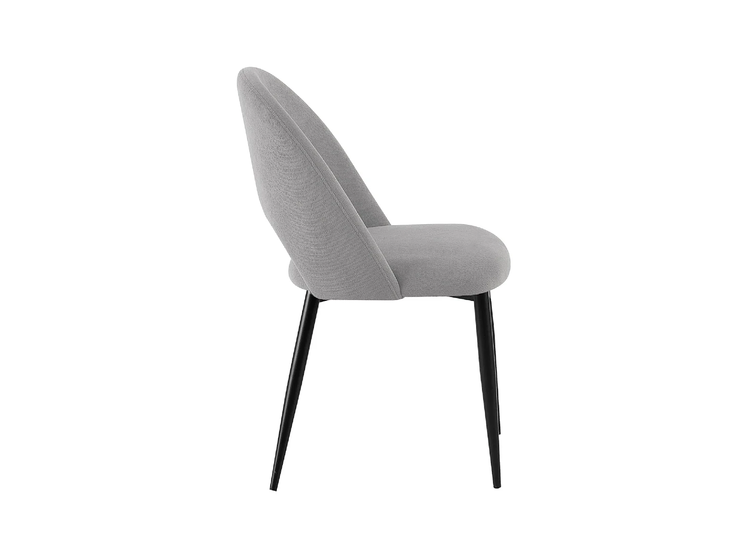 Set de 4 sillas de comedor tapizadas hollie  gris para hogar moderno mueble de almacenaje  - Homekit