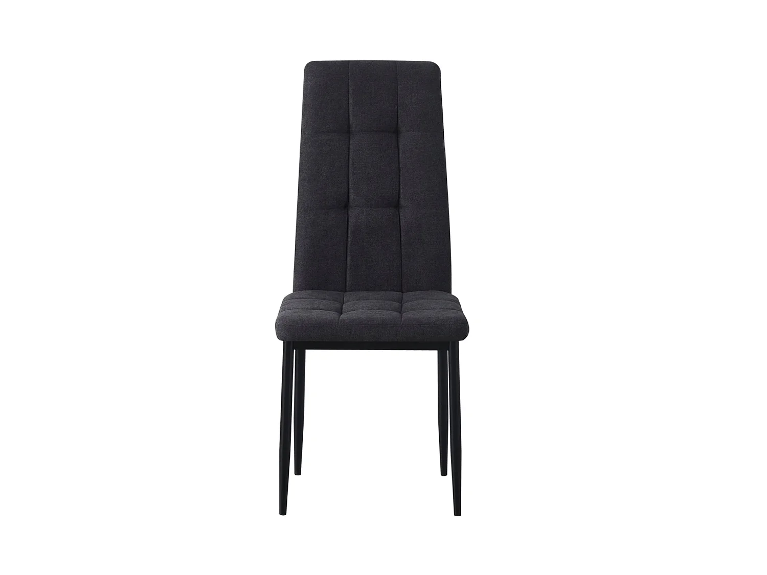 Set de 4 sillas de comedor tapizadas leonor oscuro  gris para hogar moderno mueble de almacenaje  - Homekit