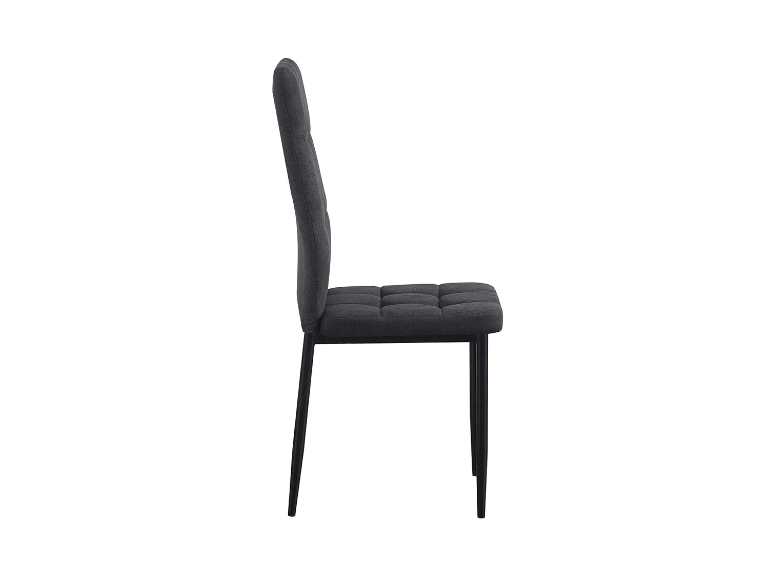 Set de 4 sillas de comedor tapizadas leonor oscuro  gris para hogar moderno mueble de almacenaje  - Homekit