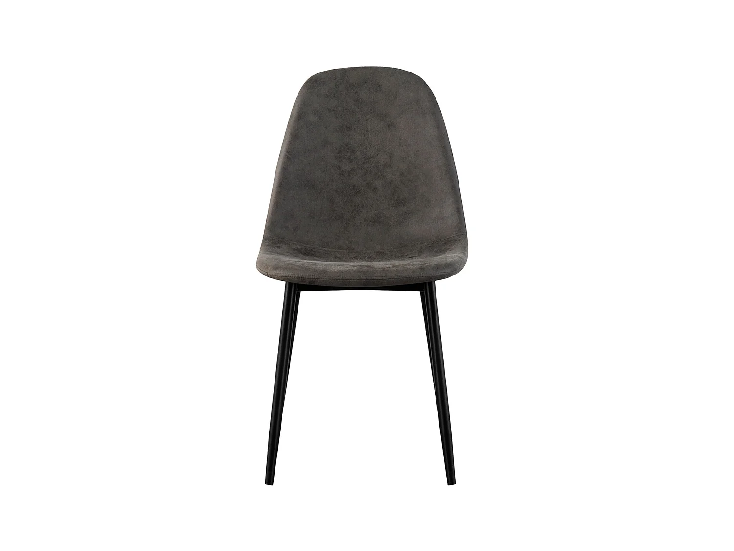 Set de 4 sillas de comedor tapizadas deana patas negras  gris para hogar moderno mueble de almacenaje  - Homekit
