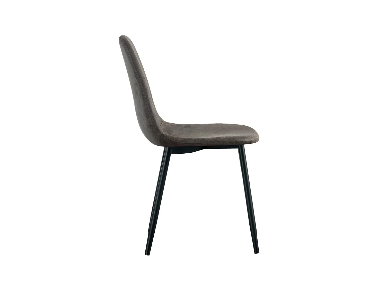 Set de 4 sillas de comedor tapizadas deana patas negras  gris para hogar moderno mueble de almacenaje  - Homekit